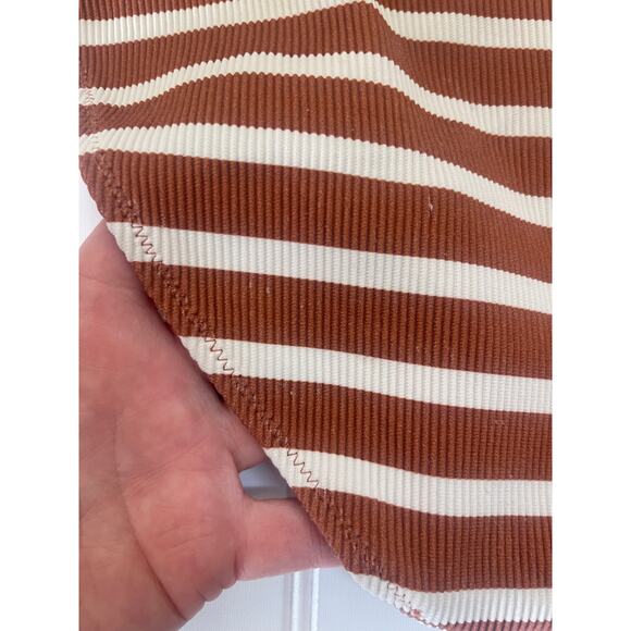 Aerie Ribbed Striped Bikini Orange Size Womens Large READ - Picture 7 of 8